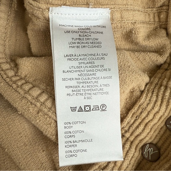 We The Free Opal Swing Corduroy Jacket Rattan Size S - Picture 10 of 10